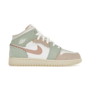 Girls Air Jordan 1 Mid “White/Pink Oxford/Jade Ice/Guava Ice"